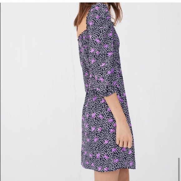 Maje Printed Linen Smocked Dress size small - Picture 4 of 10